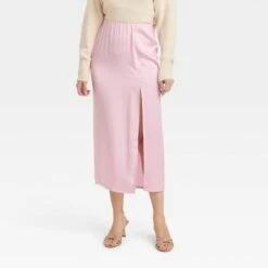 Women's Satin Slip Skirt - A New Day™ Light Pink -A New Day Shop GUEST 013304a8 9b52 400c 8b49 44a419145ab3