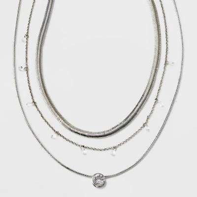 Stone Station And Pendant Multi-Strand Necklace Set 3pc - A New Day™ 5 Stone Station And Pendant Multi-Strand Necklace Set 3pc - A New Day™ - Image 5