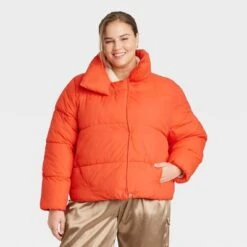 Women's Short Relaxed Puffer Jacket - A New Day™ -A New Day Shop GUEST 045cc11d 60b0 482d ab10 0b8e58227f9c