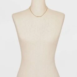 Curved Bar Short Necklace - A New Day™ Gold