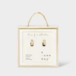 14K Gold Plated Cubic Zirconia Hoop Earrings - A New Day™ Gold 5 14K Gold Plated Cubic Zirconia Hoop Earrings - A New Day™ Gold -A New Day Shop GUEST 0c80a647 4a28 40ed 9ef1 b5d3c744e29c