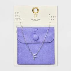 Silver Plated Cubic Zirconia Initial Pendant Necklace - A New Day™ Silver -A New Day Shop GUEST 0dec446d d4a4 4489 961c 9f7ea7a2c16e