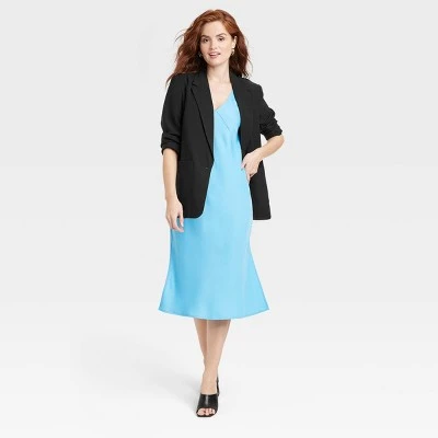 Women's Relaxed Fit Essential Blazer - A New Day™ Black 2 Women's Relaxed Fit Essential Blazer - A New Day™ Black - Image 2