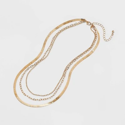 Chain Multi-Strand Necklace - A New Day™ Gold 2 Chain Multi-Strand Necklace - A New Day™ Gold - Image 2