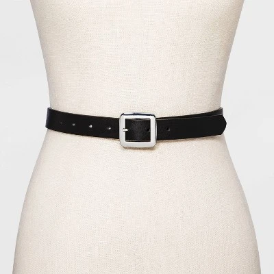 Women's Chunky Center Bar Belt - A New Day™ Black 1 Women's Chunky Center Bar Belt - A New Day™ Black