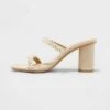 Women's Audra Mule Heels - A New Day™ Cream