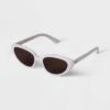 Women's Plastic Round Cateye Sunglasses - A New Day™