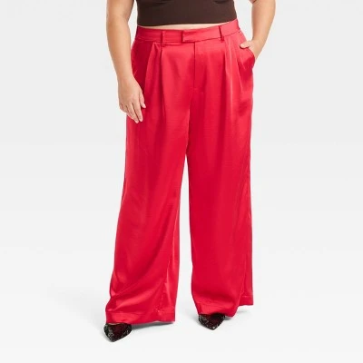 Women's High-Rise Wide Leg Satin Pants - A New Day™ 5 Women's High-Rise Wide Leg Satin Pants - A New Day™ - Image 5