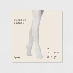 Women's Cable Sweater Tights - A New Day™