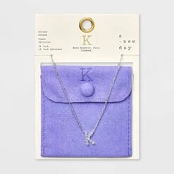 Silver Plated Cubic Zirconia Initial Pendant Necklace - A New Day™ Silver -A New Day Shop GUEST 1901f432 76c0 499a aefb e39b9edd7536