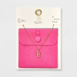 Gold Dipped Cubic Zirconia Initial Pendant Necklace - A New Day™ Gold 24 Gold Dipped Cubic Zirconia Initial Pendant Necklace - A New Day™ Gold -A New Day Shop GUEST 19e852ee 9c39 442b 9d74 d63909e68af1