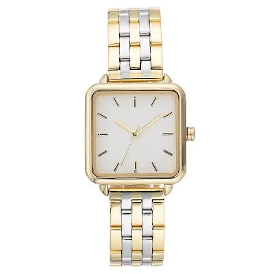 Women's Square Face Watch - A New Day™ Light Silver 1 Women's Square Face Watch - A New Day™ Light Silver