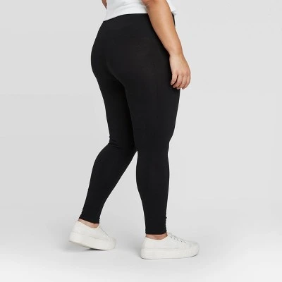 Women's High Waisted Cotton Blend Seamless Leggings - A New Day™ 3 Women's High Waisted Cotton Blend Seamless Leggings - A New Day™ - Image 3
