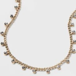 Crystal Station Cubic Zirconia Chain Necklace - A New Day™ Gold 7 Crystal Station Cubic Zirconia Chain Necklace - A New Day™ Gold -A New Day Shop GUEST 2430b682 8b7b 4972 b0fb 6ef9f193d808