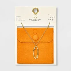 Gold Dipped Scattered Cubic Zirconia Initial Pendant Necklace - A New Day™ Gold -A New Day Shop GUEST 245a0de4 7fa4 44c1 ad9a 54c5708016df