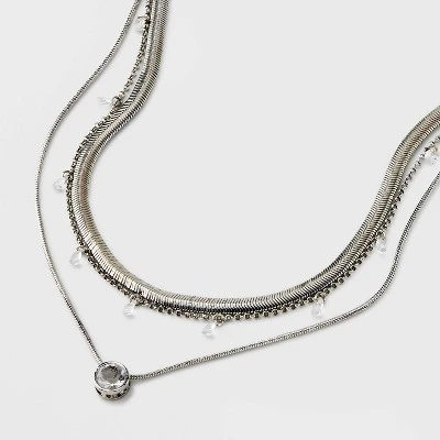 Stone Station And Pendant Multi-Strand Necklace Set 3pc - A New Day™ 3 Stone Station And Pendant Multi-Strand Necklace Set 3pc - A New Day™ - Image 3