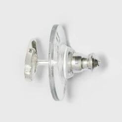 Sterling Silver Cubic Zirconia And Butterfly Stud Earring Set 3pc - A New Day™ Silver