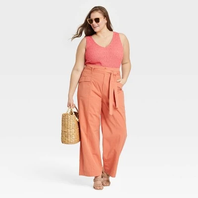 Women's Plus Size Textured Tank Top - A New Day™ Pink 4X 2 Women's Plus Size Textured Tank Top - A New Day™ Pink 4X - Image 2