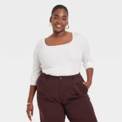 Women's Long Sleeve Slim Fit T-Shirt - A New Day™ -A New Day Shop GUEST 31f1112c 0922 4993 9047 62cd3d928e45