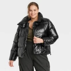 Women's Short Relaxed Puffer Jacket - A New Day™ -A New Day Shop GUEST 34d22ce0 da74 4e7f 9318 41b8efde4256