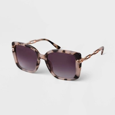 Women's Tortoise Shell Oversized Square Sunglasses - A New Day™ Tan 1 Women's Tortoise Shell Oversized Square Sunglasses - A New Day™ Tan