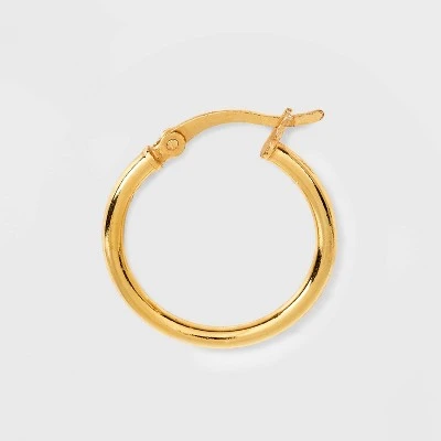 14K Gold Plated Click Top Hoop Earrings - A New Day™ Gold 2 14K Gold Plated Click Top Hoop Earrings - A New Day™ Gold - Image 2