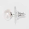 Freshwater Pearl Sterling Silver Stud Fine Jewelry Earrings 2pc - A New Day™ Silver/White