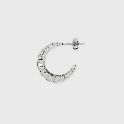 Silver Plated Brass Tapered Twist Hoop Earrings - A New Day™ Silver 1 Silver Plated Brass Tapered Twist Hoop Earrings - A New Day™ Silver