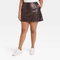 Women's Mini Faux Leather Skirt - A New Day™ -A New Day Shop GUEST 4a934915 81aa 43dd 9e92 125389f13466
