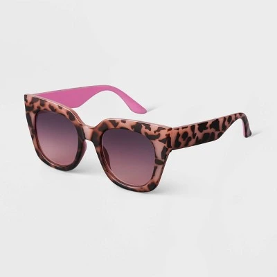 Women's Oversized Two-Tone Tortoise Shell Cateye Sunglasses - A New Day™ Tan 1 Women's Oversized Two-Tone Tortoise Shell Cateye Sunglasses - A New Day™ Tan