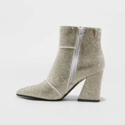 Women's Cailin Ankle Boots - A New Day™ Silver