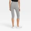 Women's High-Waist Cotton Blend Seamless Capri Leggings - A New Day™