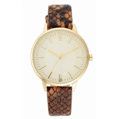 Women's Snakeskin Band Watch - A New Day™ Espresso 1 Women's Snakeskin Band Watch - A New Day™ Espresso