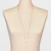 Coin Pendant Chain Multi-Strand Necklace - A New Day™ Gold