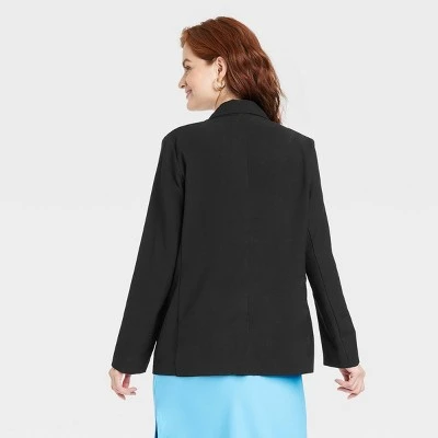 Women's Relaxed Fit Essential Blazer - A New Day™ Black 1 Women's Relaxed Fit Essential Blazer - A New Day™ Black