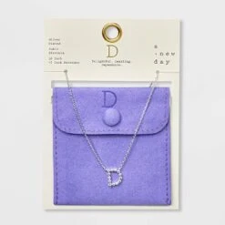Silver Plated Cubic Zirconia Initial Pendant Necklace - A New Day™ Silver -A New Day Shop GUEST 631faa6d 8a76 41ed bb3d fa03f5cd1ab5