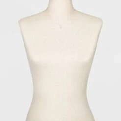 Pearl And Rhinestone Pendant Necklace - A New Day™ Silver