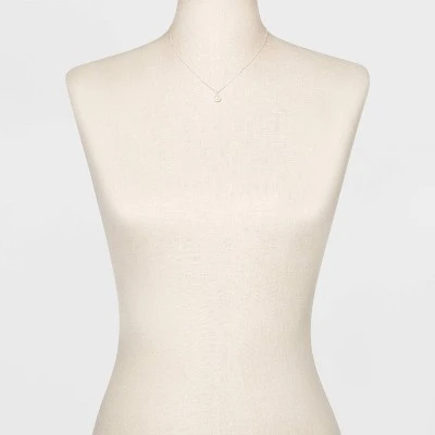 Pearl And Rhinestone Pendant Necklace - A New Day™ Silver 1 Pearl And Rhinestone Pendant Necklace - A New Day™ Silver