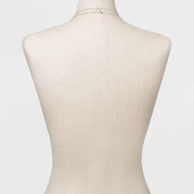 Plated Cable Box And Paperclip Chain Necklace Set 3pc - A New Day™ Silver 2 Plated Cable Box And Paperclip Chain Necklace Set 3pc - A New Day™ Silver - Image 2