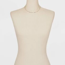 Twisted Bar Chain Necklace - A New Day™ Gold