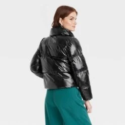 Women's Short Relaxed Puffer Jacket - A New Day™