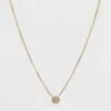 Pave Circle Pendant Necklace - A New Day™ Gold