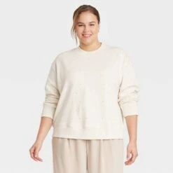 Women's Jeweled Pullover Sweatshirt - A New Day™ -A New Day Shop GUEST 797cd6d6 17d1 4537 a354 246c711d7642