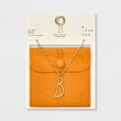 Gold Dipped Scattered Cubic Zirconia Initial Pendant Necklace - A New Day™ Gold -A New Day Shop GUEST 7a9ae578 7890 40d4 b624 9ccf0e47b30e