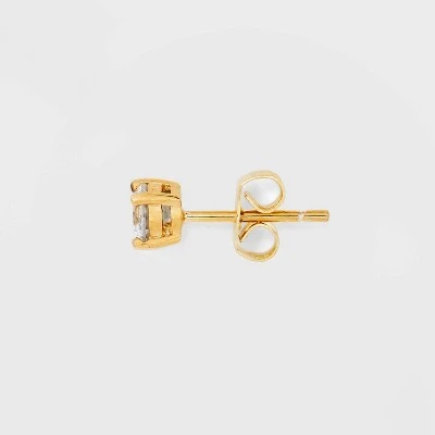 14K Gold Plated Cubic Zirconia Trio Stud Earring Set - A New Day™ Gold 1 14K Gold Plated Cubic Zirconia Trio Stud Earring Set - A New Day™ Gold