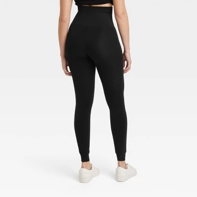 Women's High Waisted Seamless Faux Fur Lined Leggings - A New Day™ Black 1 Women's High Waisted Seamless Faux Fur Lined Leggings - A New Day™ Black