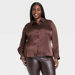 Women's Long Sleeve Button-Front Shirt - A New Day™ -A New Day Shop GUEST 82a3e25b 4417 4fe1 8232 a3b365875d33