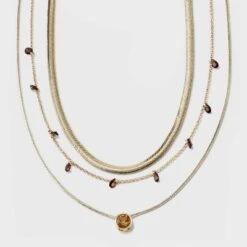 Stone Station And Pendant Multi-Strand Necklace Set 3pc - A New Day™ 11 Stone Station And Pendant Multi-Strand Necklace Set 3pc - A New Day™ -A New Day Shop GUEST 8357fb2b d966 4ae6 9350 62499200679b