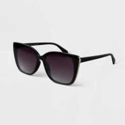 Women's Oversized Cateye Sunglasses - A New Day™ Black