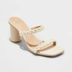 Women's Audra Mule Heels - A New Day™ Cream -A New Day Shop GUEST 879a844a 4a9f 42ff 8e94 67d1f9c36eb8